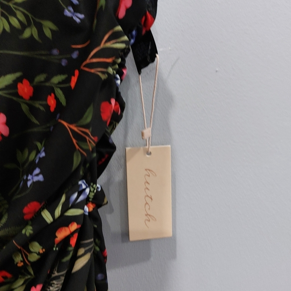 Hutch Zenna Ruched One Piece Swimsuit Black Garden Floral - Picture 4 of 9